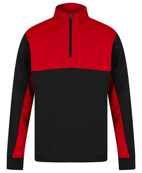 Cwmbran Town Contrast Quarter Zip Midlayer with Club Logo