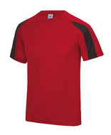 Cwmbran Town Contrast Red & Black Performance Tech Tee with Club Logo